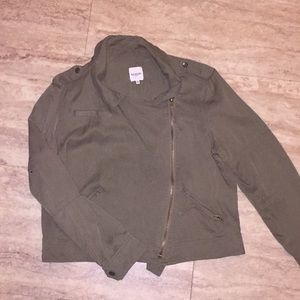 Drapey, unlined, lightweight Moto Jacket